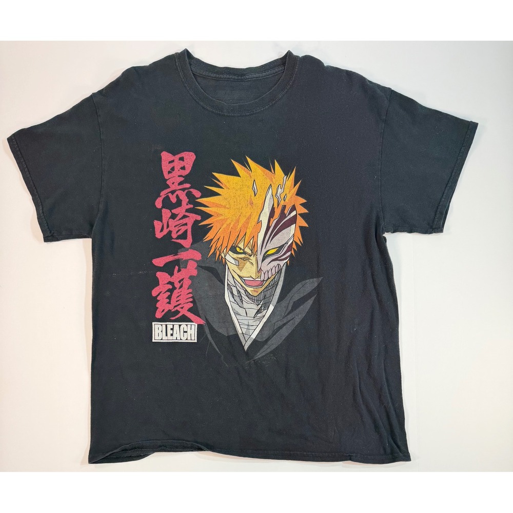 Bleach Ichigo Kurosaki Hollow Mask Anime Graphic T-Shirt Black Mens Large